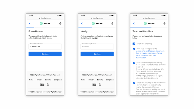 Alkami’s non-documentary identity verification process.