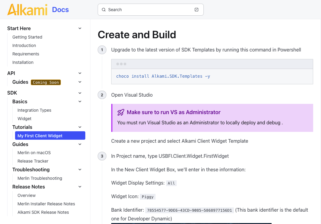 Alkami SDK Documentation for Building on the Digital Banking Platform